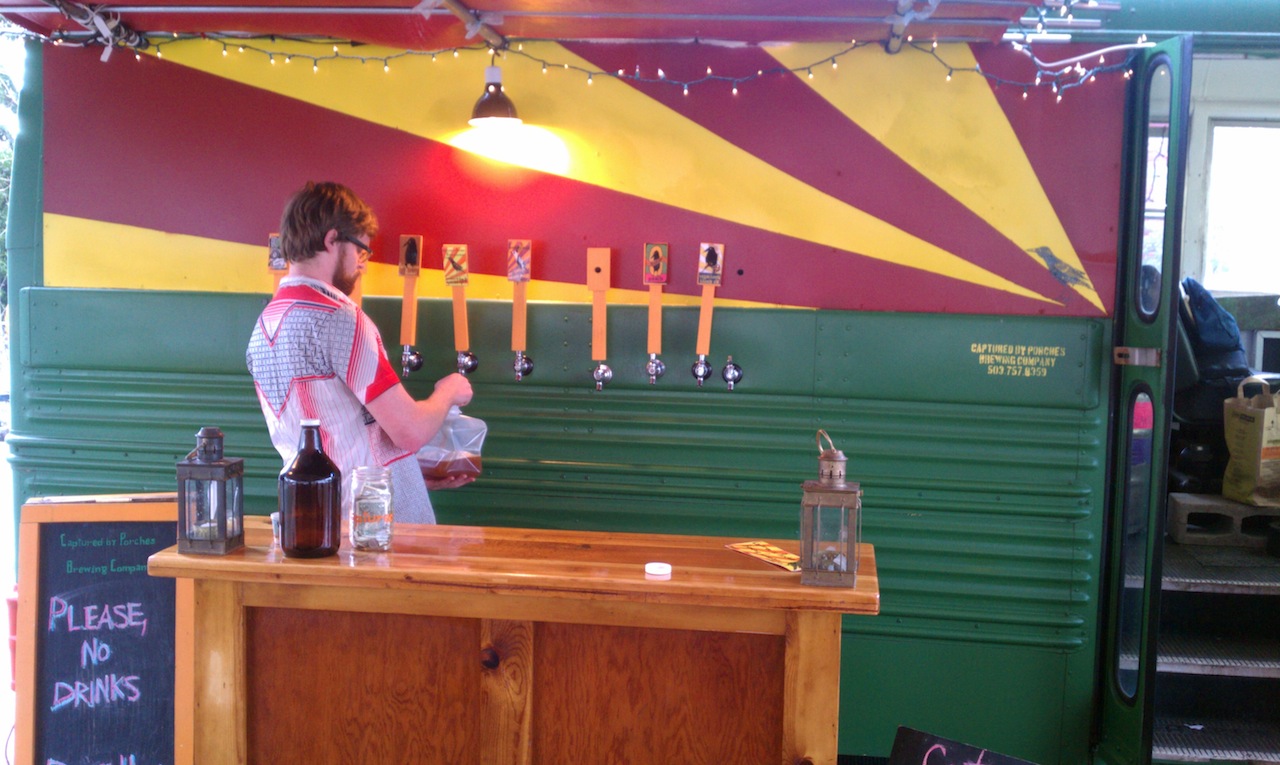 Portland’s Food Truck Scene Welcomes the Captured Beer Bus