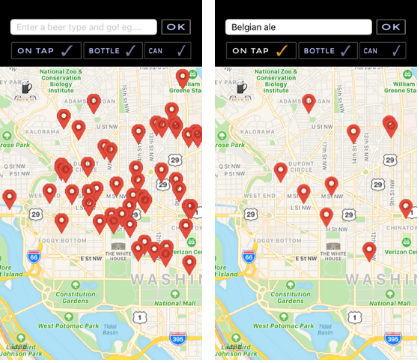 What's On Tap - Mobile Map App For Craft Beer